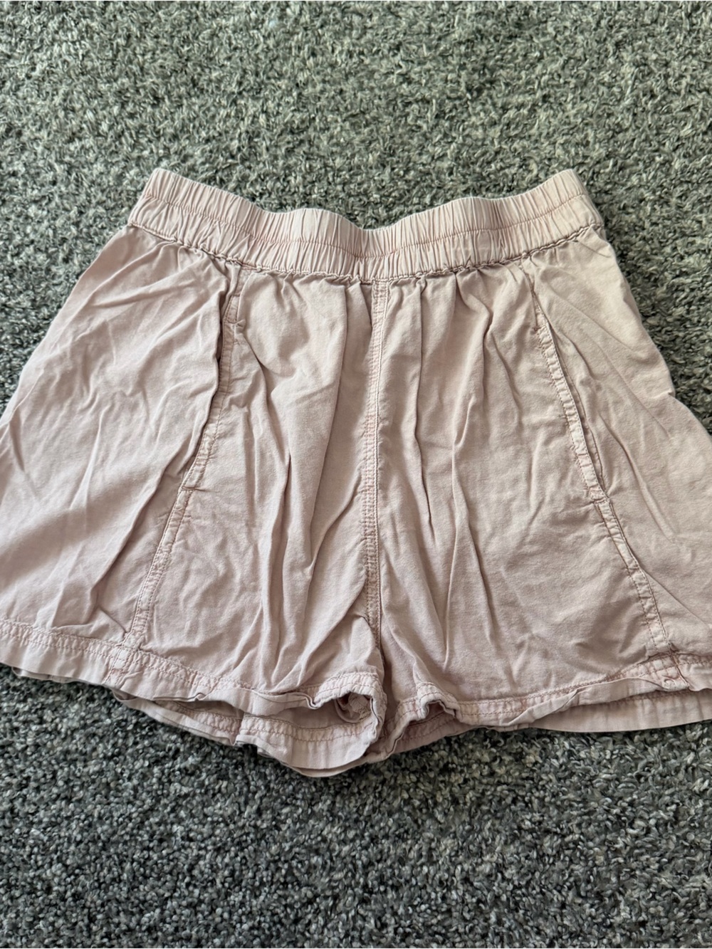 Free People Tan High-Waist Lounge Shorts